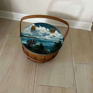 Basketville hand, painted and sign by artist basket from Putney Vermont